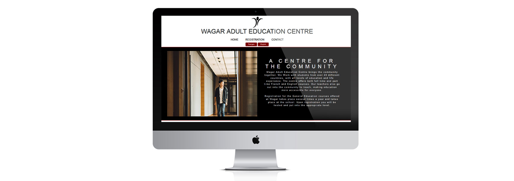 Landing page of Wagar Adult Education Centre