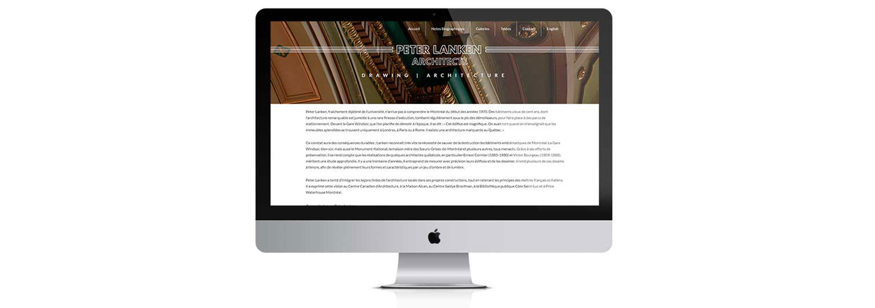 Desktop view of Peter Lanken's website